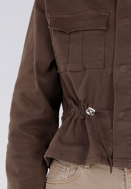 NEW211026 Bruin Kort Jasje met Taillekoord
