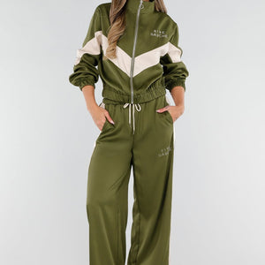 NEW211026 Rive Gauche Trainingspak Groen met Wit
