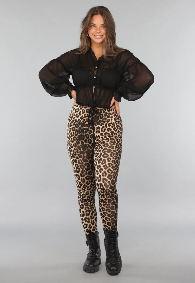 NEW220125 Legging met Luipaardprint en Stretch