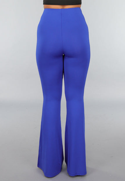 NEW220125 Royaal Blauwe Tall Stretch Flared Legging