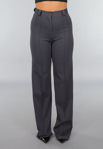 Tall Antraciet Pantalon met Stretch