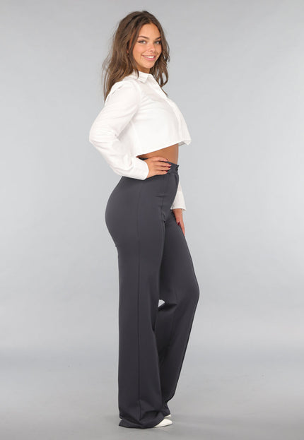 Tall Antraciet Pantalon met Stretch