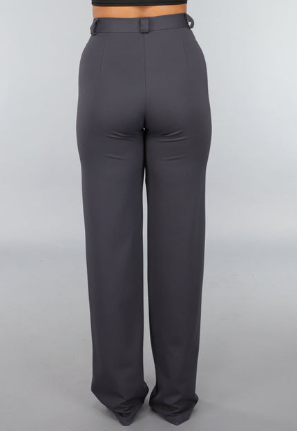 Tall Antraciet Pantalon met Stretch