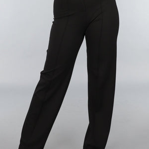 Tall Zwarte Straight Leg Pantalon met Stretch
