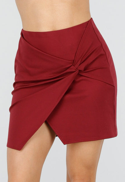 NEW220426 Bordeaux Rode Mini Rok