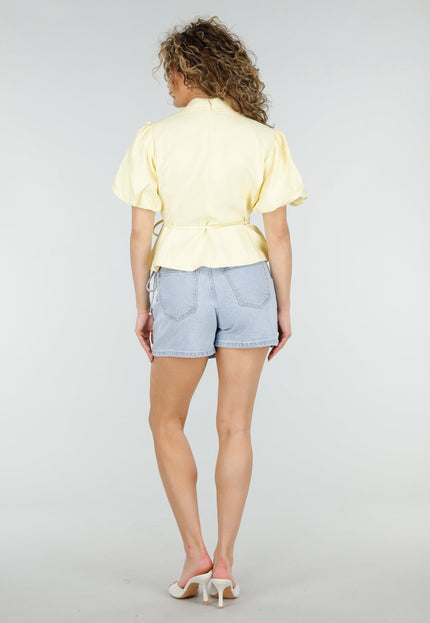 NEW220426 Lichtblauwe Denim Skort met Overslag