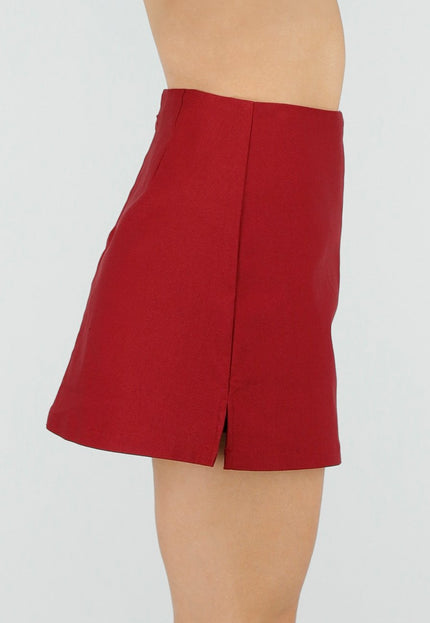 NEW220426 Rode Korte Skort met Stretch