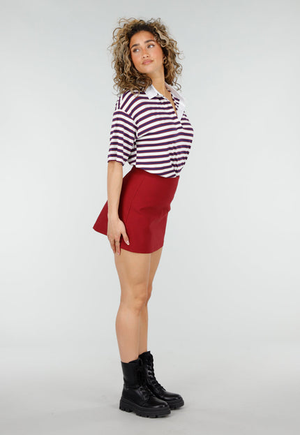 NEW220426 Rode Korte Skort met Stretch