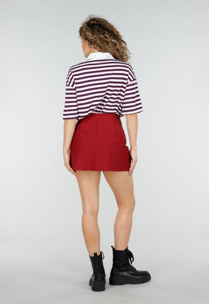 NEW220426 Rode Korte Skort met Stretch