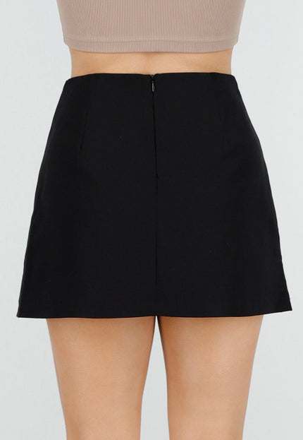 NEW220426 Zwarte Korte Skort met Stretch