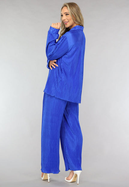 NEW2205 Blauwe Rib Co Ord Set