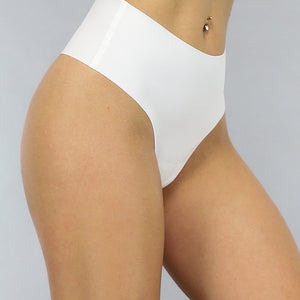 OP=OP.42.NL Gladde Naaloze Witte High Waist String