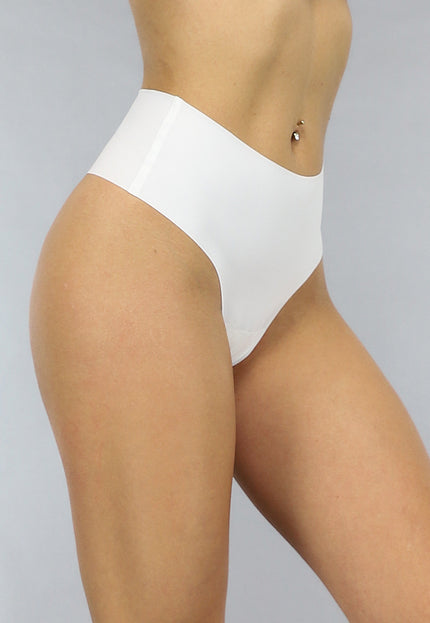 OP=OP.42.NL Gladde Naaloze Witte High Waist String