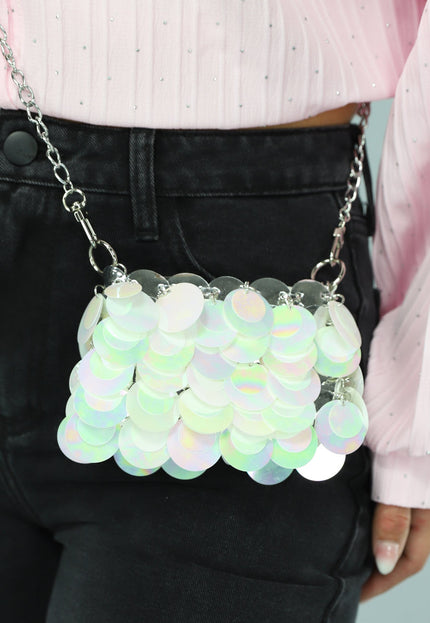 NEW2205 Holografisch Crossbody Tasje met Pailletten