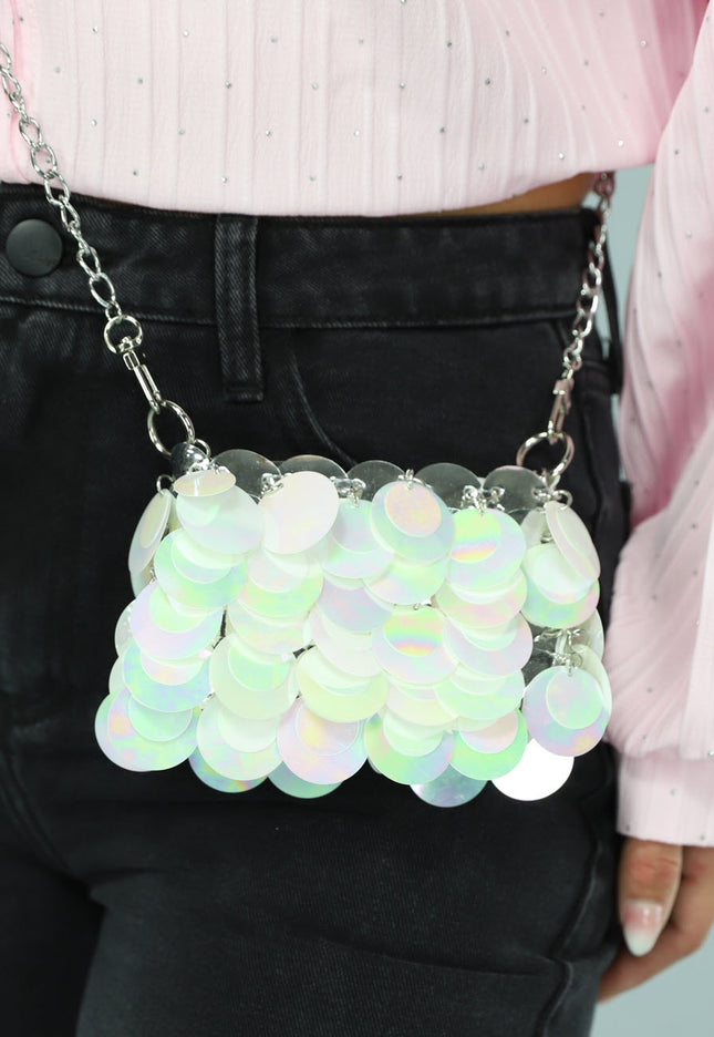 NEW2205 Holografisch Crossbody Tasje met Pailletten