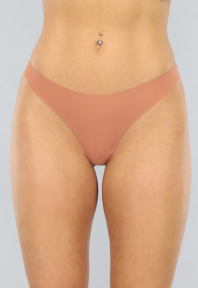 NEW2205 Roestbruine Naadloze String