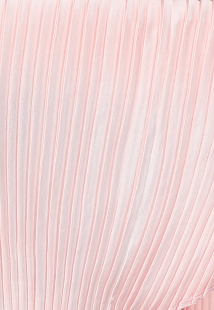 NEW2205 Satijnen Plissé Sjaaltje in Babyroze