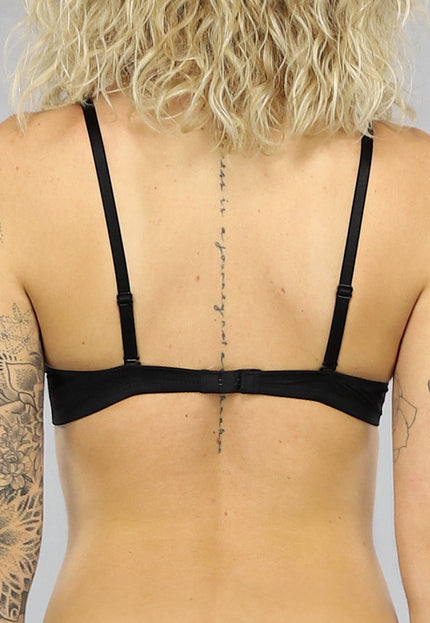 NEW2205 Zwarte Push Up BH met Lage Uitsnede