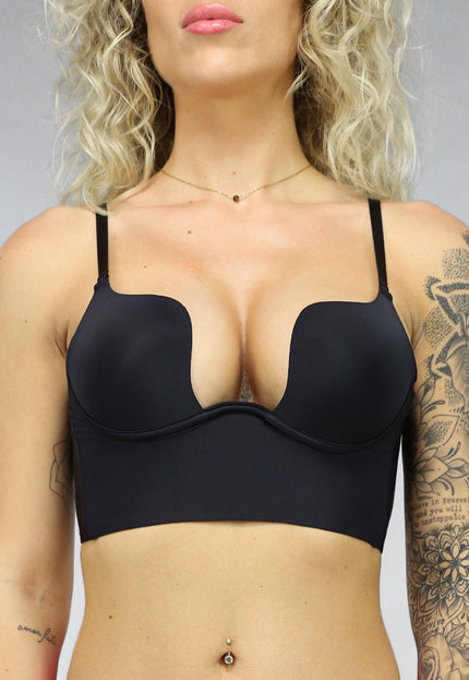 NEW2205 Zwarte Push Up BH met V Hals