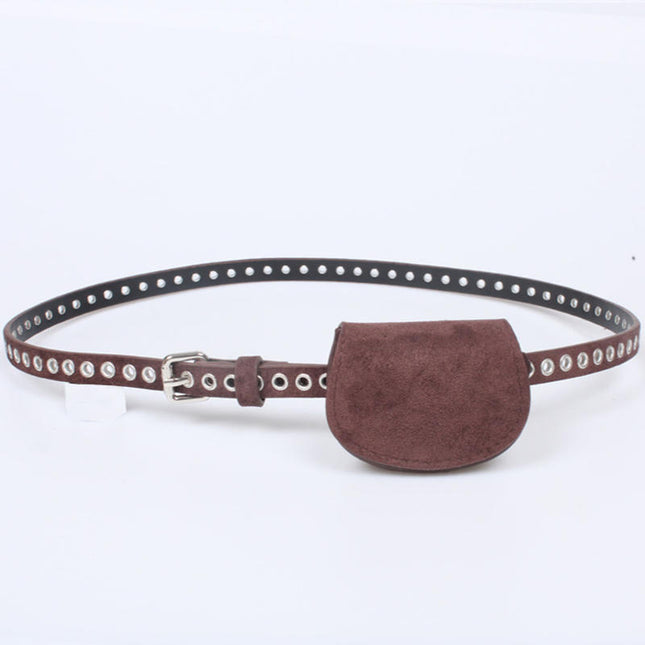 NEW220726 Bruine Riem met Heuptasje