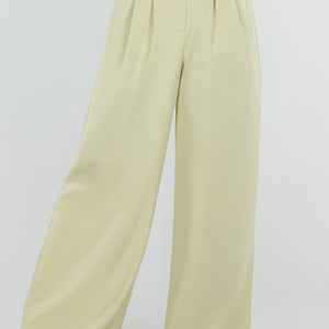 NEW220726 Pistache Groene Tall Wide Leg Broek