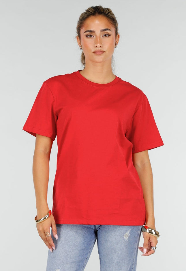 NEW220726 Rood Basic T-Shirt