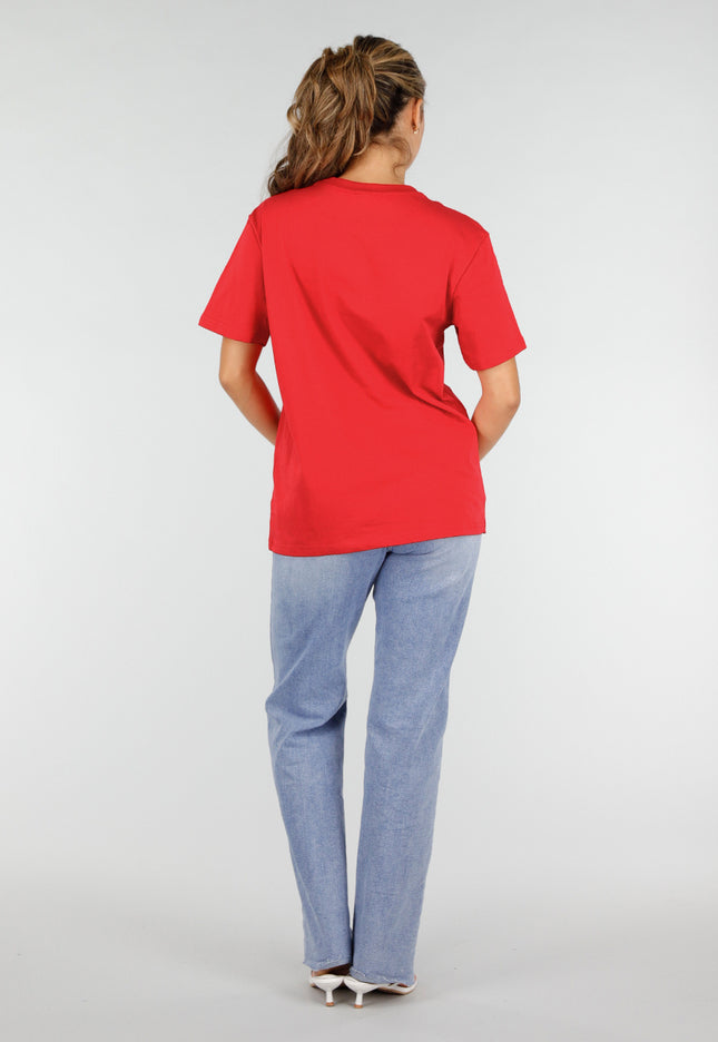 NEW220726 Rood Basic T-Shirt