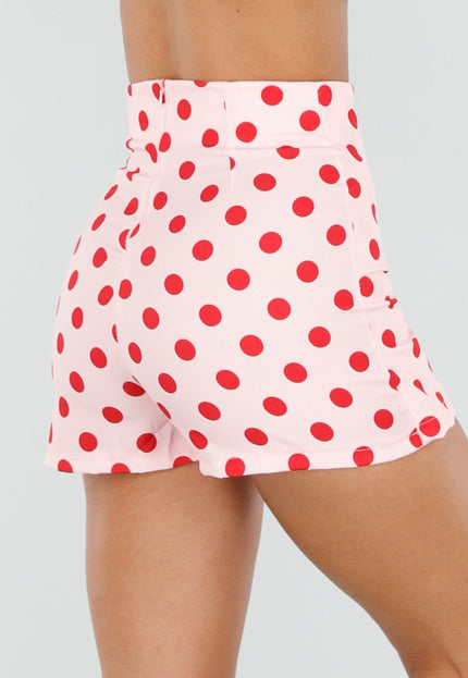 NEW220726 Roze Polkadot Skort