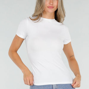 NEW220726 Wit Naadloos Shaping Stretch T-Shirt