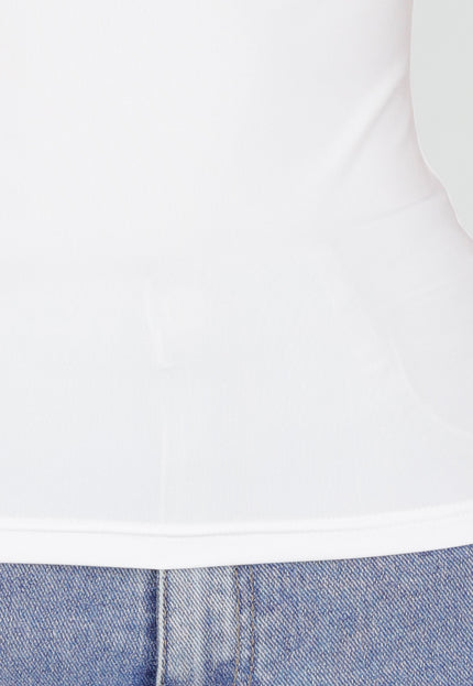NEW220726 Wit Naadloos Shaping Stretch T-Shirt
