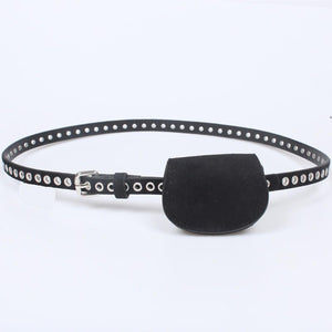 NEW220726 Zwarte Riem met Heuptasje
