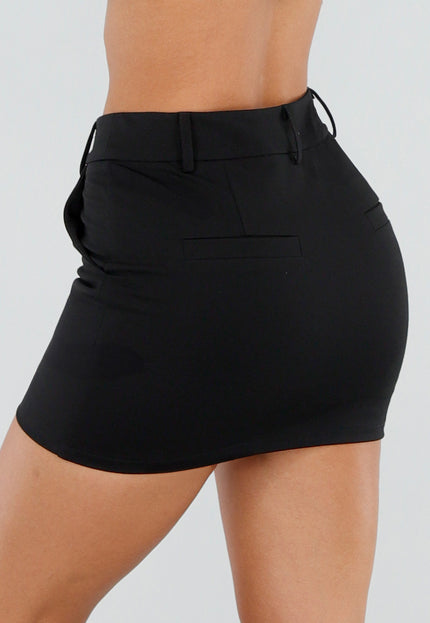 NEW220726 Zwarte Super Stretch Skort