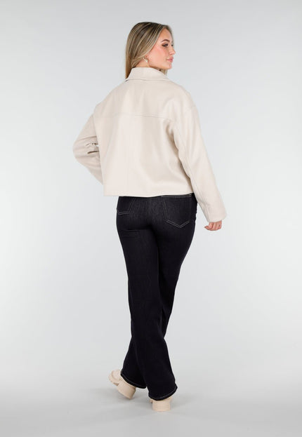 NEW221025 Beige Korte Trenchcoat