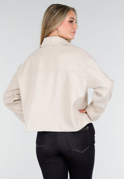 NEW221025 Beige Korte Trenchcoat