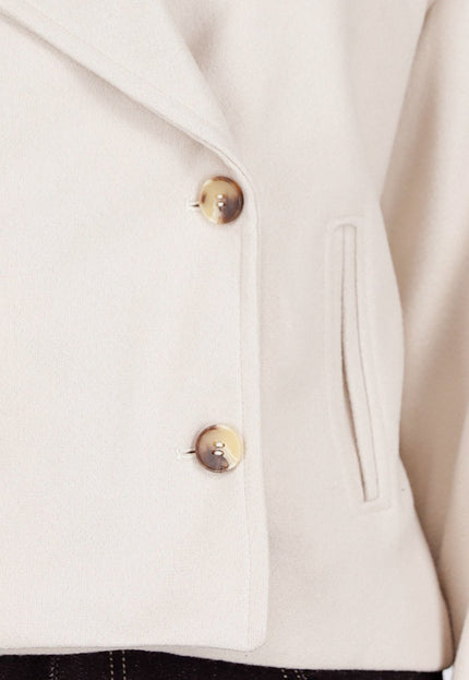 NEW221025 Beige Korte Trenchcoat