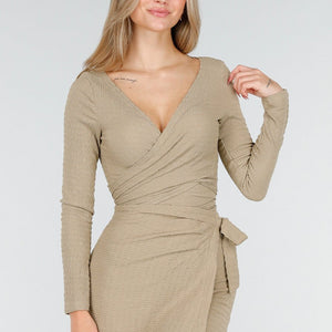 NEW221025 Beige Wikkel Top