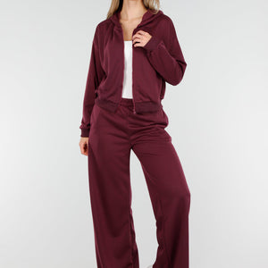 NEW221025 Bordeauxrode Jogging Set