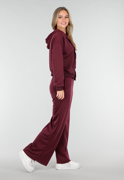 NEW221025 Bordeauxrode Jogging Set