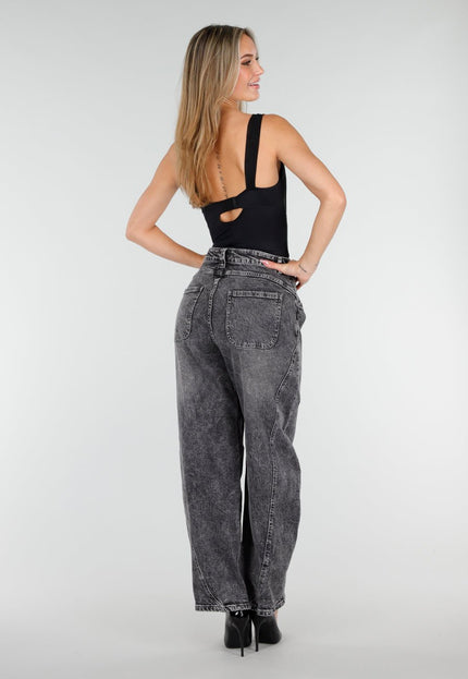 Redial Jeans Grijze Stretch Barrel Jeans