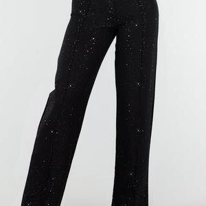 Tall Zwarte Pantalon met Glitters