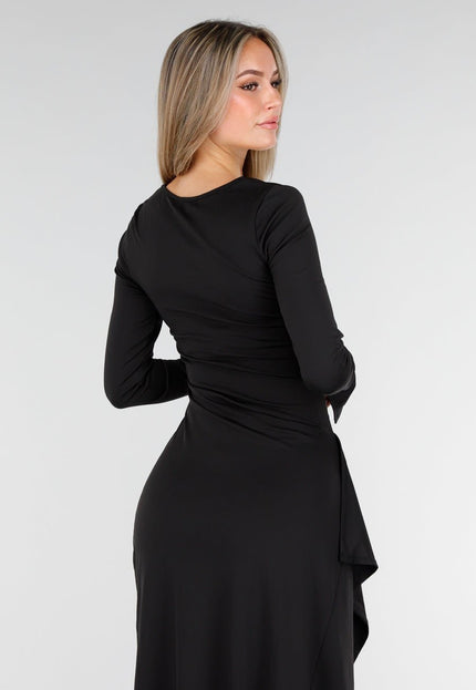 Zwarte Maxi Jurk met Split