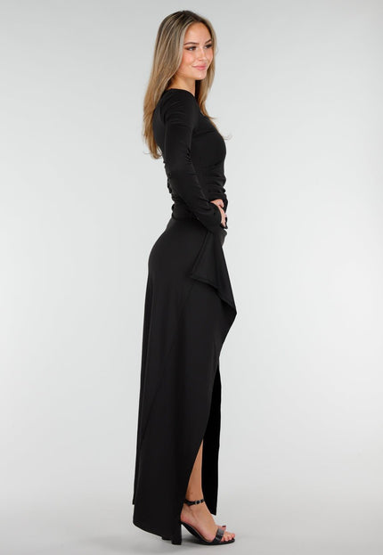 Zwarte Maxi Jurk met Split
