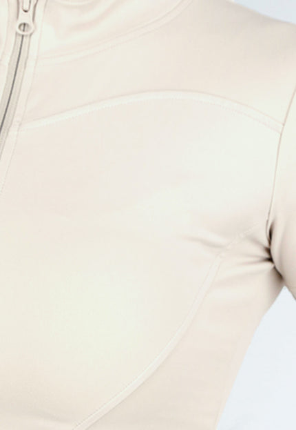 NEW230425 Beige Sportset met Short en Rits