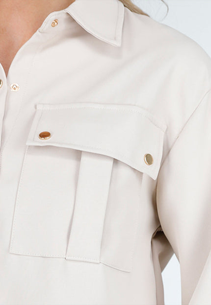 NEW230425 Beige Two Piece Set met Pantalon