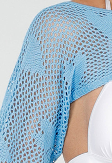 NEW230425 Blauwe Gehaakte Cover-Up Set