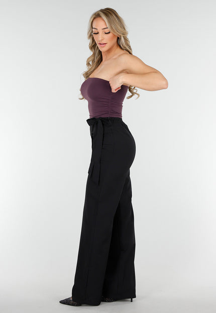 NEW230425 Donkerpaarse Bandeau Top