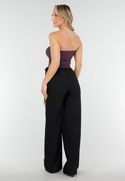 NEW230425 Donkerpaarse Bandeau Top