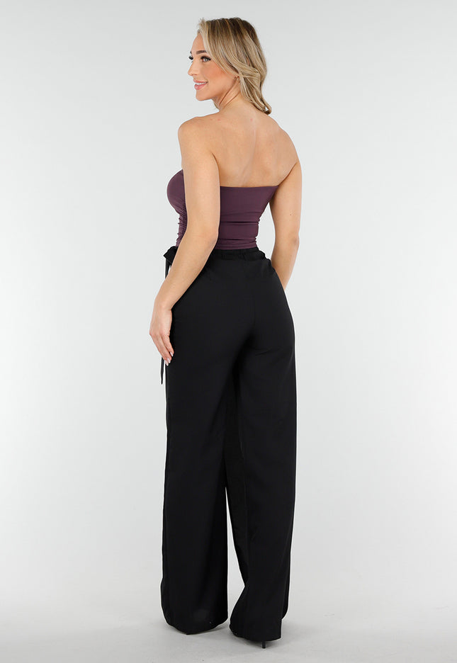 NEW230425 Donkerpaarse Bandeau Top