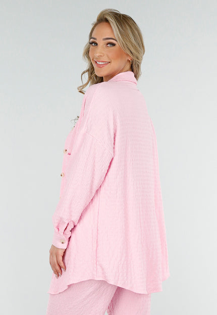 NEW230425 Lichtroze Crinkle Set met Stretch