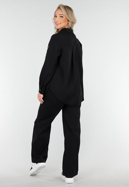 NEW230425 Zwarte Co-Ord Set met Pantalon